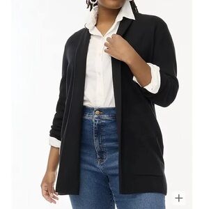 J CREW SWEATER BLAZER BLACK